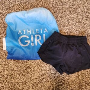 Athleta girl shorts and bag